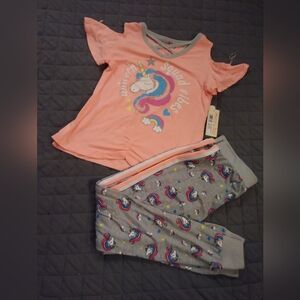 Magical Unicorn Kids Set - Pink and Gray